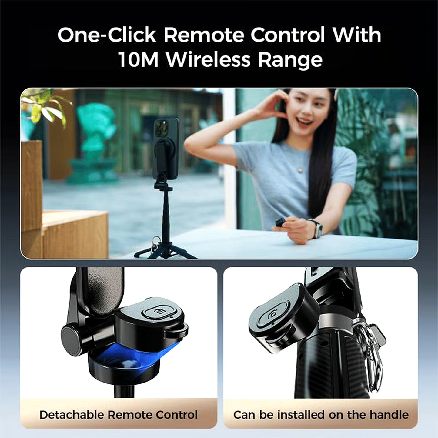 threesixviews 4-in-1 Magnetic Selfie Stick Tripod with Remote
