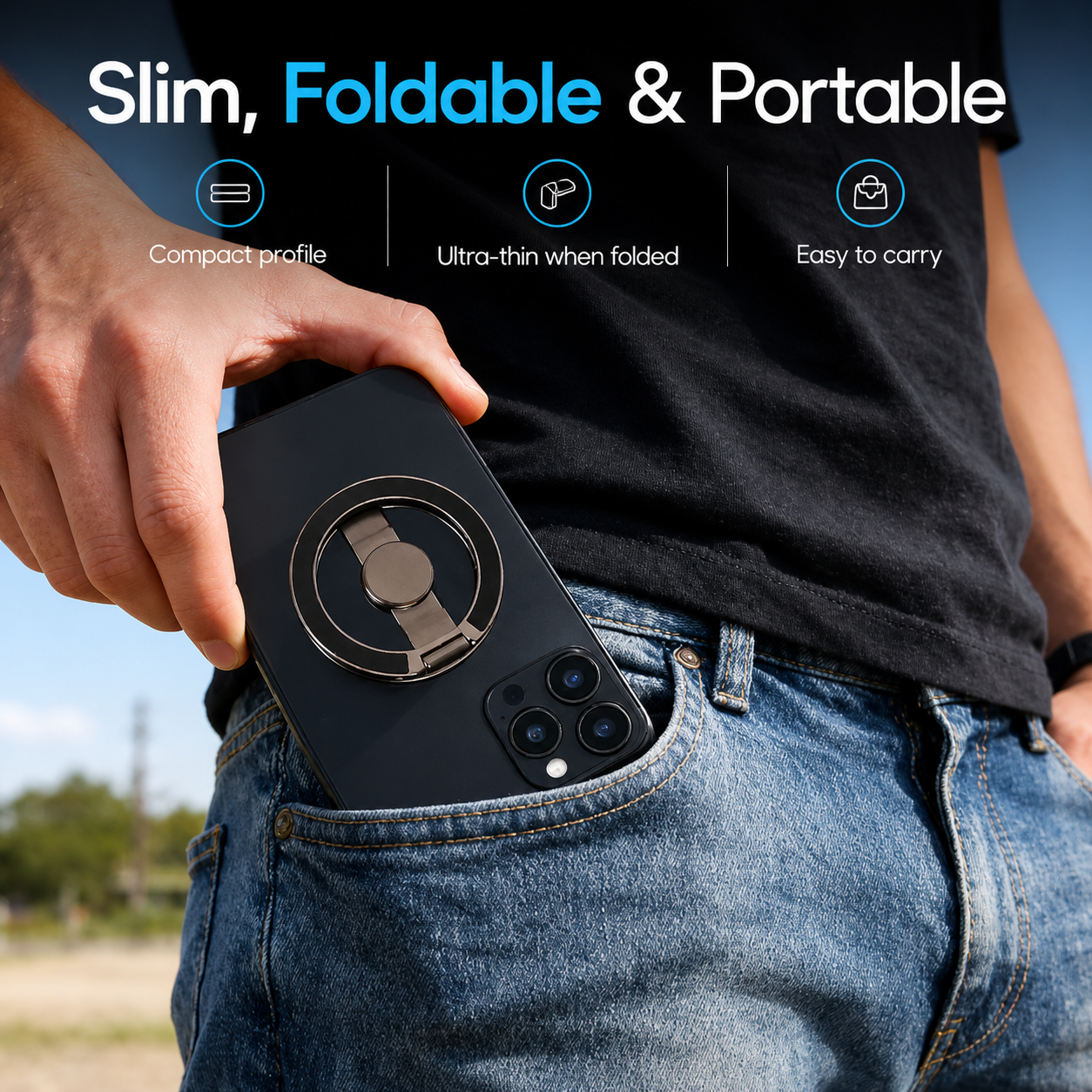threesixviews SpinGrip 360 Magnetic Phone Stand & Fidget Spinner